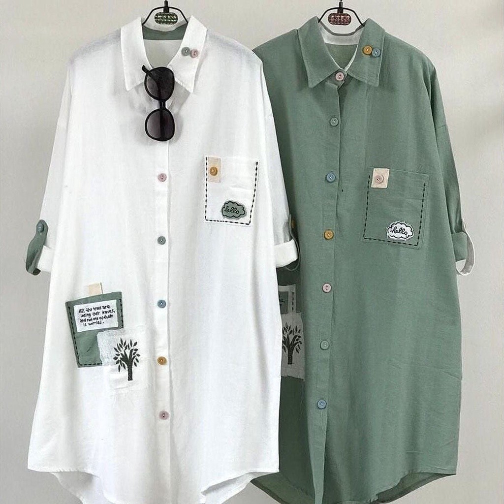 Tunikk Panjang Tunik Model Korean Style Tinik Tonik Murah Tunic Wanit Remaja Dewasa Pkk Terbaru Tunk