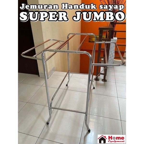 

FREE ONGKIR JEMURAN HANDUK SAYAP SUPER JUMBO DENGAN BESI CROME STAINLESS KOKOH FREE ONGKIR