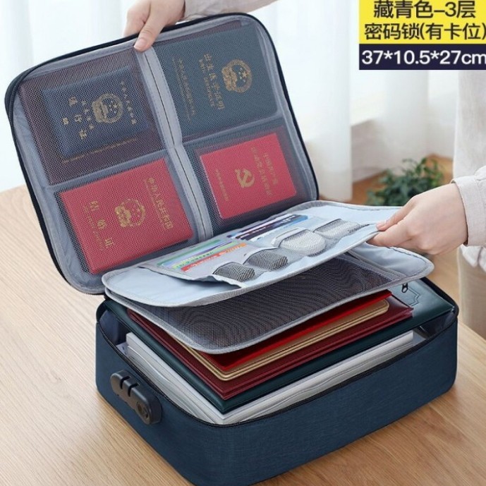 

BISA E-FAKTUR! Tas Dokumen Travel Bag Documents Storage Box With Safety Number Lock