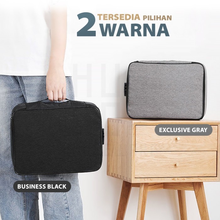 

Tas Dokumen Tempat Penyimpanan File Surat Travel Bag Security lock