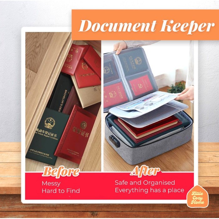 

Tas Penyimpanan Dokumen Bergembok Ta Susun / Document Keeper