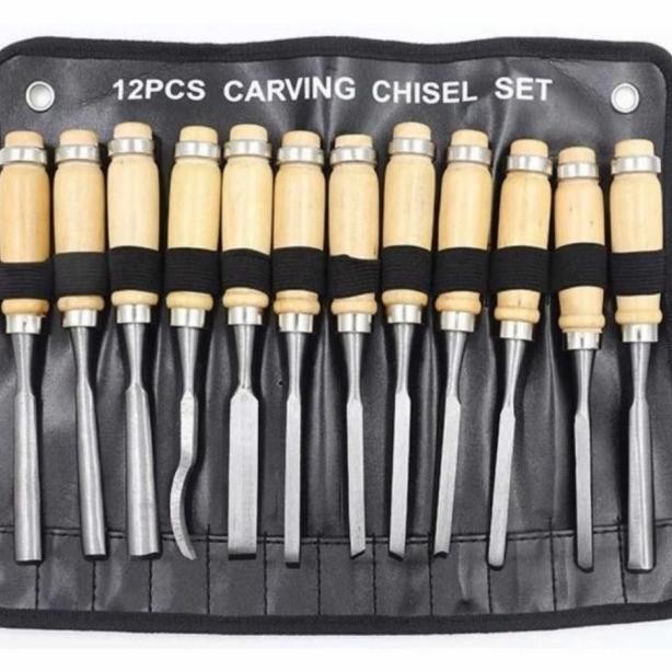 

Set Pisau Ukir Pahat Kayu 12 In 1 Wood Carving Art Knife