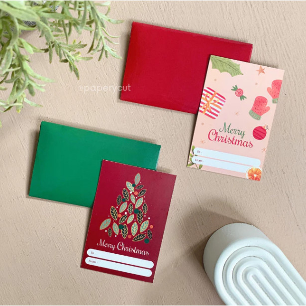 Greeting Card Lipat + Amplop Natal/Christmas