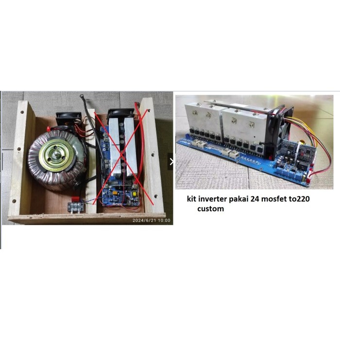 kosnew@ Inverter LF Lengkap Trafo Travo 3000w egs002 psw 3000 w