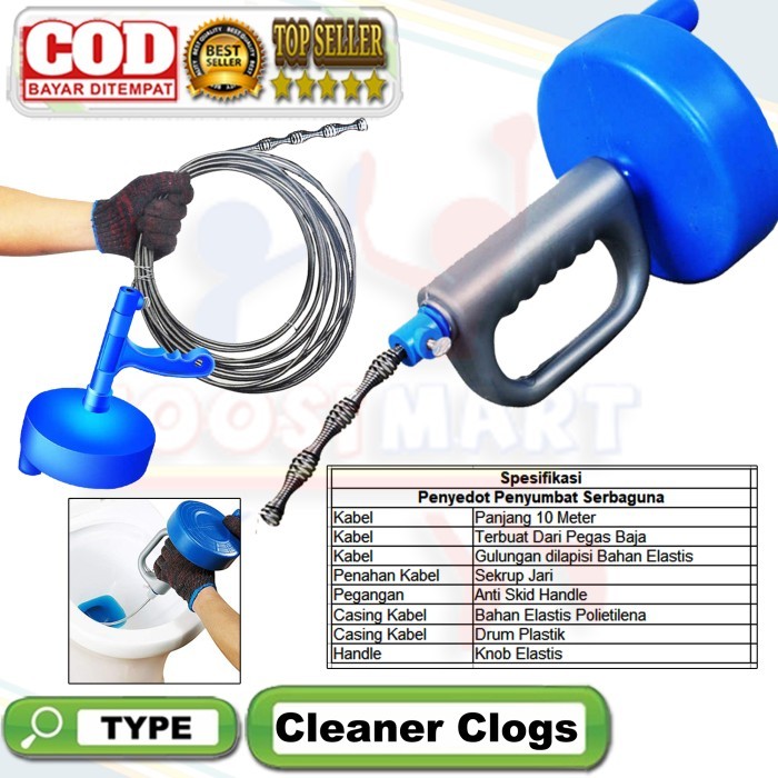 Termurah Kawat Pembersih Pipa Mampet 10 Meter Anti Mampet