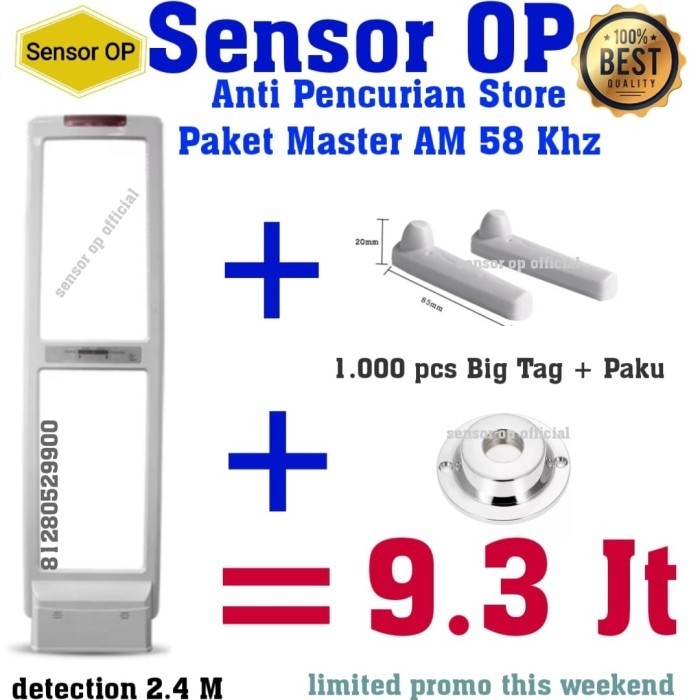 Promo Sensor Op Alarm Toko Baju Sepaket Am Master 1000 Tag Pin Pelepas Bagus