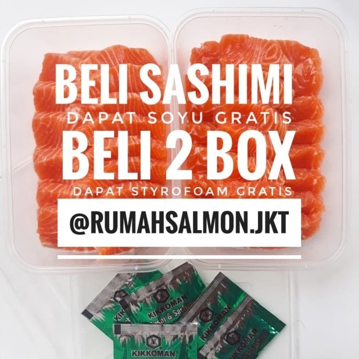 

Ikan Salmon Sashimi 1 Kg Fresh Segar (Free Soyu Dan Wasabi) Terlaris