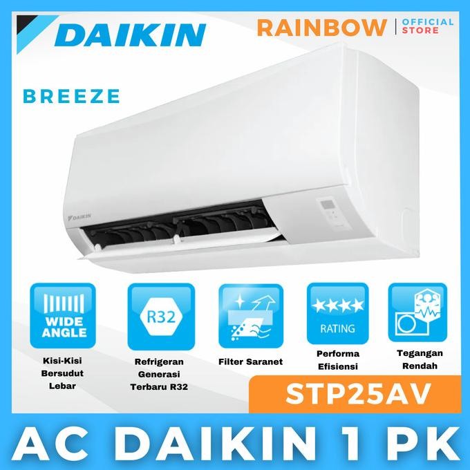 BEBAS ONGKIR - AC DAIKIN 1 PK LOW WATT STP25AV REFRIGRANT R32