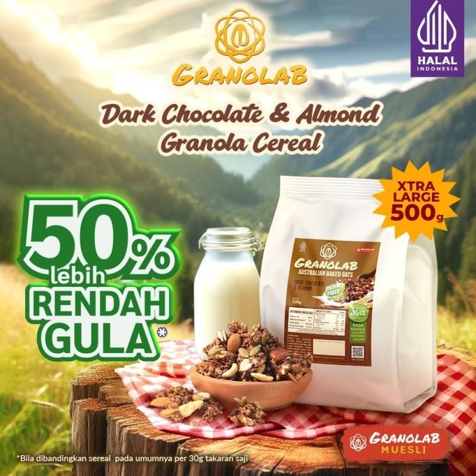 

Granola 500 gr Dark Chocolate & Almond -