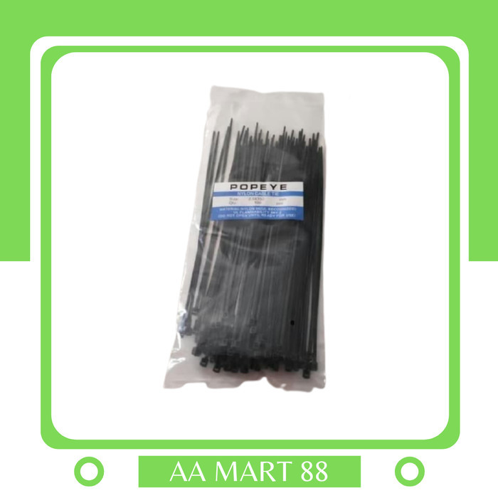 

monggo] Kabel Ties / Kabel Tis / Cable Tie 2.5 x 20 cm 100 pcs Murah - Putih