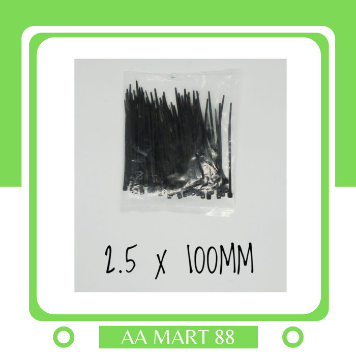 

$$$$] KABEL TIES 2.5 x 100 MM HITAM - PENGIKAT KABEL TIS - CABLE TIE 100 PCS