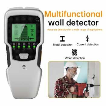 

Tucuxi Detektor Logam Kayu 5 in 1 Wall Scanner Alarm LCD Backlit