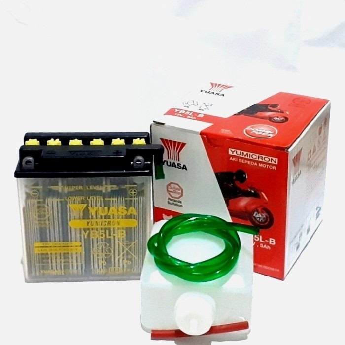 Aki Accu motor Yuasa YB5LB Basah 5Ah 5 ampere