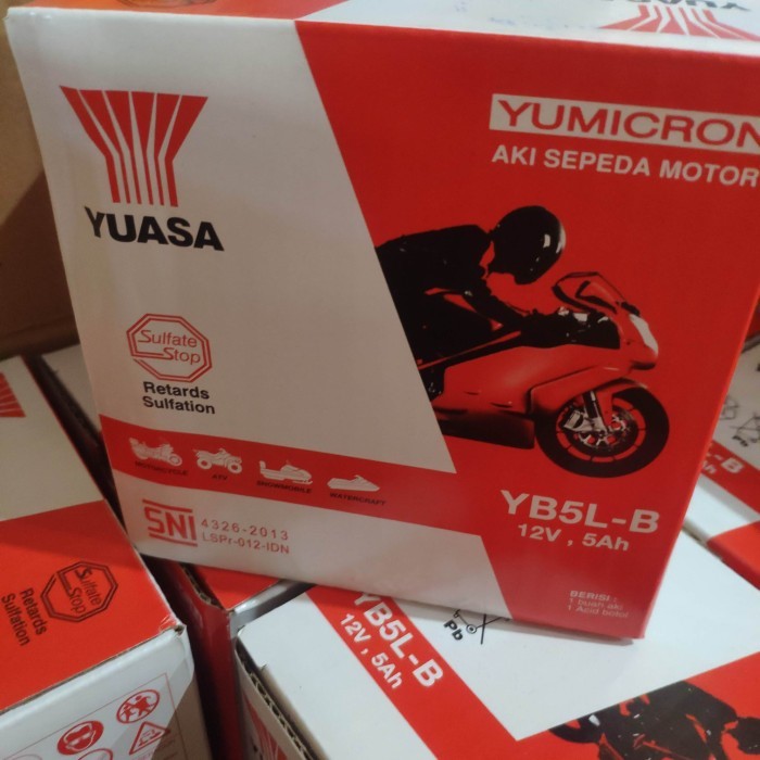 Aki / Accu sepeda motor Yuasa YBL5B