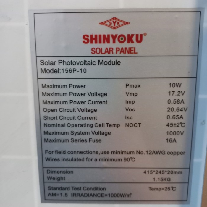 Paket Hemat Solar Panel Surya 10WP, Solar Controller 10 A, Aki 12V 7AH