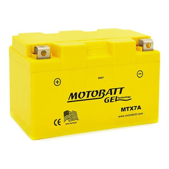 Accu/Aki Gel Motobatt MTX7A (YTX7-BS/YTX9-BS) Ninja 250,Minerva,Kymco