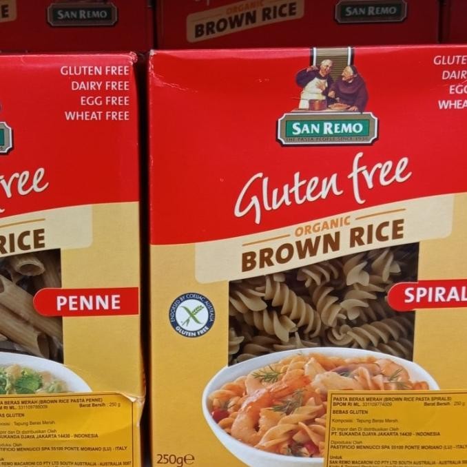 

{{{{{{] san remo gluten free brown rice PENNE / SPIRALS 250 gr