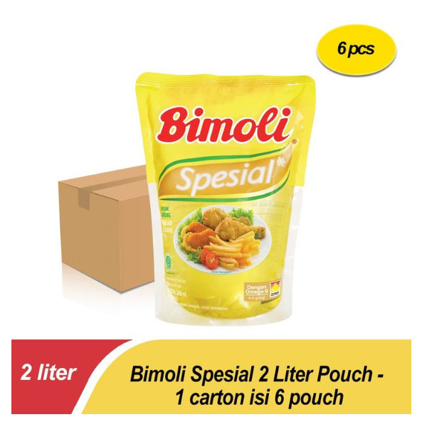 

Bimoli Spesial 2 Liter Pouch - 1 Carton Isi 6 Pouch Diskon