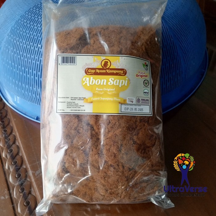 

Abon Sapi Cap Ayam Kampung 1Kg Boyolali 1 Kg Halal Sapi Asli Premium Diskon