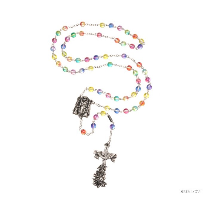 

] Rosario Ghirelli Holy Easter Glass Multicolor Rohani Katolik