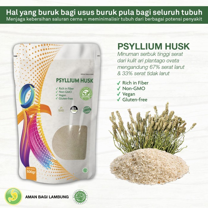 

Psyllium Husk Diet Keto Psyllium Murni Halus 500 Gram Barangbaru