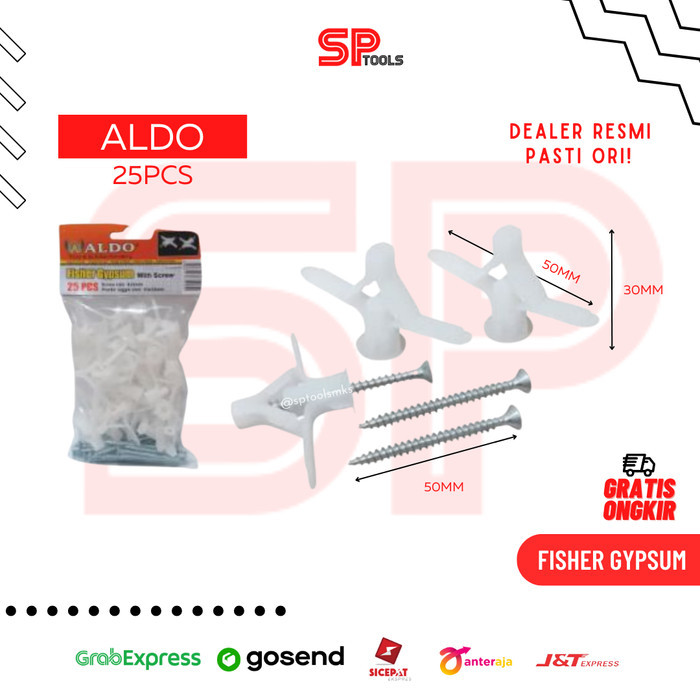 monggo] FISHER GYPSUM GIPSUM + SKRUP 5CM 25PCS ALDO