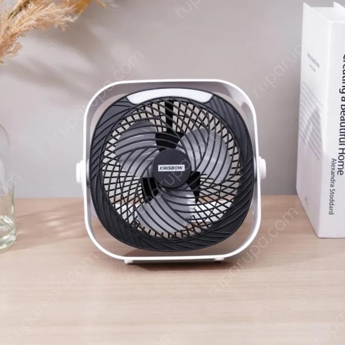 KRISBOW 6 INCI KIPAS ANGIN EMERGENCY DENGAN LAMPU - PUTIH 2710T