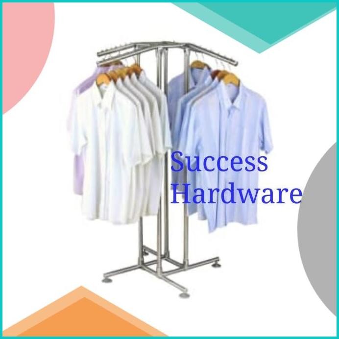 KRISBOW JEMURAN PAKAIAN 4 TANGKAI DISPLAY RACK GARMENT FOUR ARMS 140B