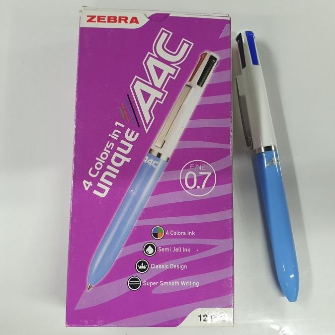 

TERLARIS - Pulpen 4 Warna Zebra 4AC 1 Lsn (12 Pcs)