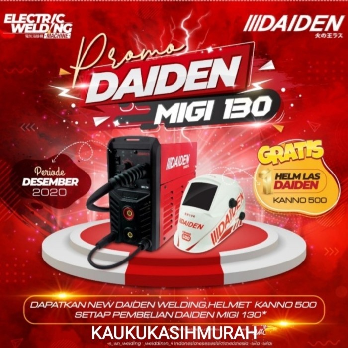 Promo Mesin Travo Las Co2 Tanpa Gas Co2 Daiden Welding Mig130A Migi Japan