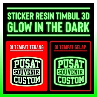 

STICKER RESIN TIMBUL 3D GLOW IN THE DARK DC99