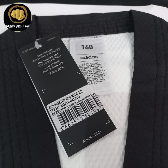 Dobok Taekwondo Adidas Fighter 3 Stripes New  Ready