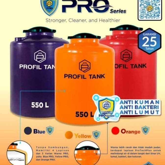 Profil Tank Tangki Air / Tandon Air Tipe Tda Pro Series Kapasitas 700L  Ready