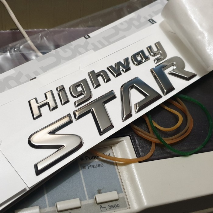 Emblem bagasi " HIGHWAY STAR " HWS Livina HWS Serena HWS