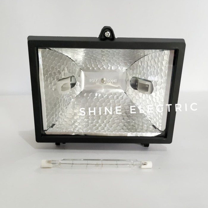 Promo Kap Lampu Tembak Halogen 500W Sorot + Lampu Plusline Philips 300W Set