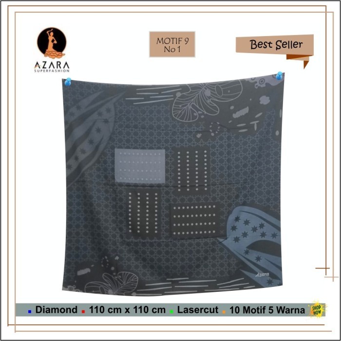 Jilbab Segi Empat Diamond Motif Laser Cut Motif 9 By Azara Scarf Ori