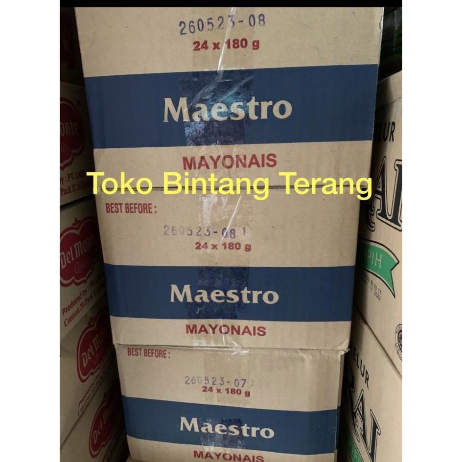 

Mayonaise Maestro 180 Gr 1 Dus Isi 24 Pcs / Mayo 180 Gram Pouch Karton
