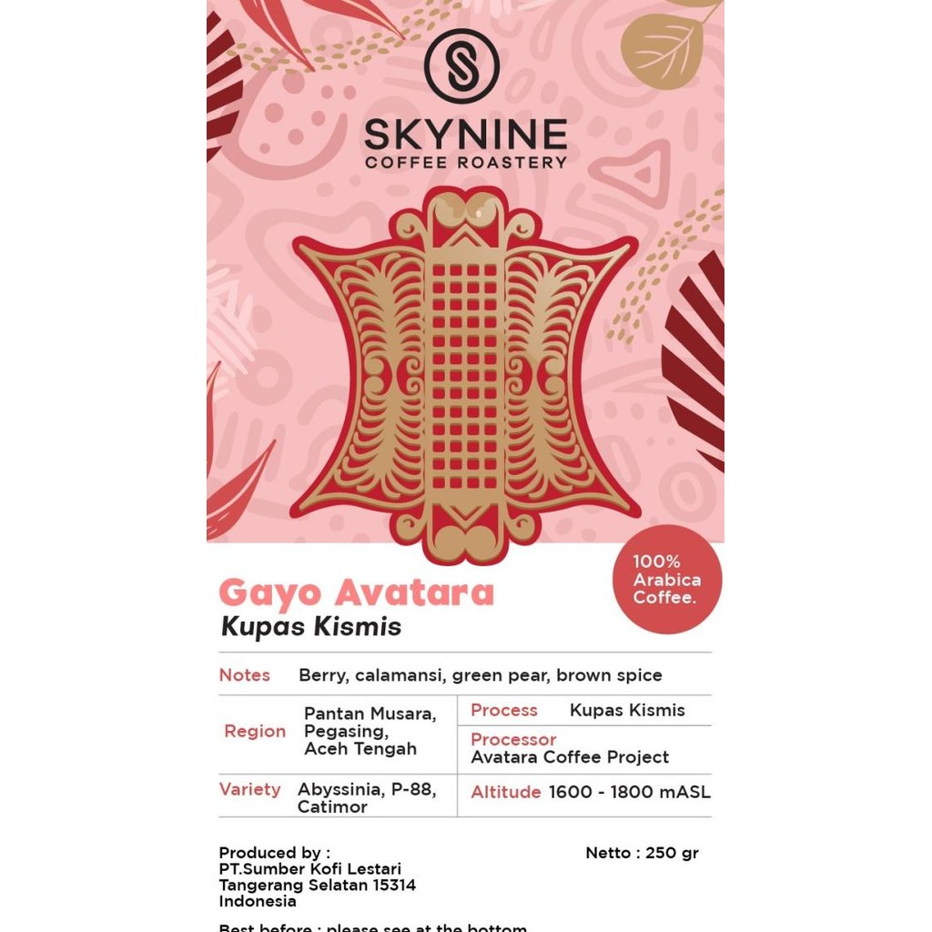 

Kopi Arabika Gayo Avatara Kupas Kiss Roasted Beans