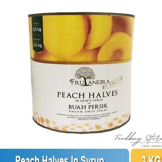 

Frutaneira - Peach Haes In Syrup 3Kg / Buah Persik Kaleng