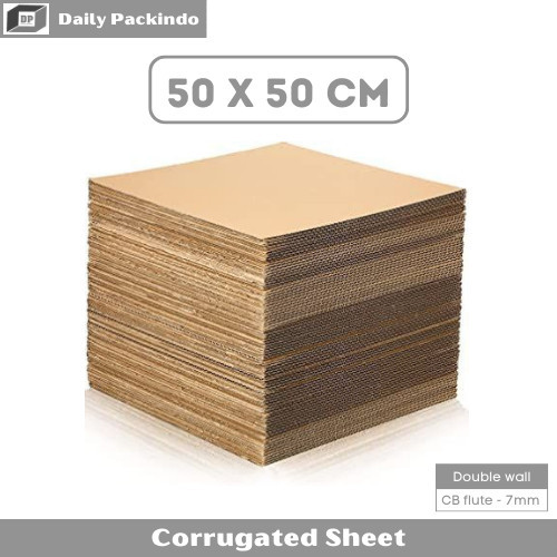 

LEMBARAN KARDUS DUS BOX DOUBLE WALL UK 50x50 CM (ISI 500 PCS)