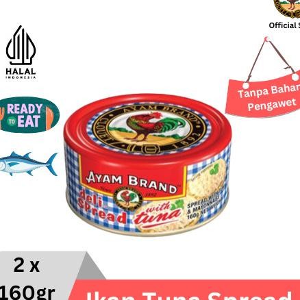 

Ikan Tuna Kaleng Spread Ayam Brand 2 Pcs 160Gr