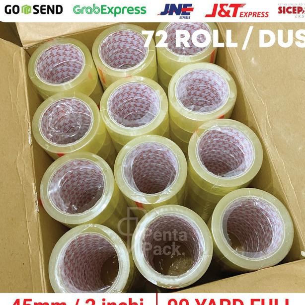 

[1 Dus] Lakban Selotip Isolasi - Bening (45 Mm/2 Inchi X 90 Yard)