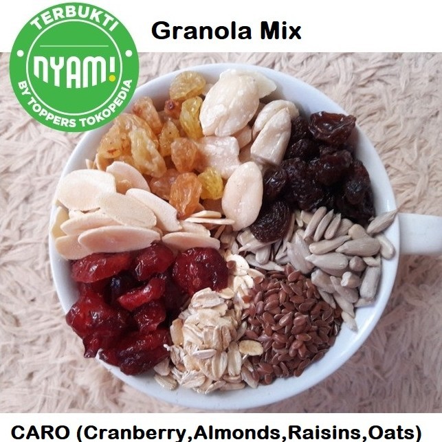 

500gr Granola Mix CARO (Cranberry, Almonds, Raisins, Oats)