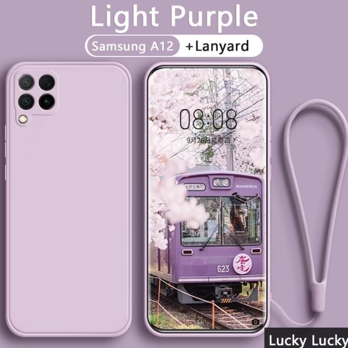 Case Samsung A12 2021 Tali Cover Silikon Casing Soft Case Handphone