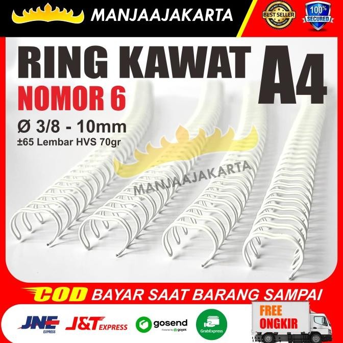 

TERLARIS - KAWAT SPIRAL 3/8 PUTIH A4 NOMOR 6 - RING SPIRAL KAWAT JILID BUKU MURAH