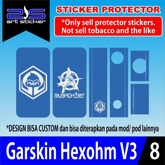 Get2pcs Hexohm V3 Garskin Casing Motif Dan Bisa Custom Bayar Ditempat