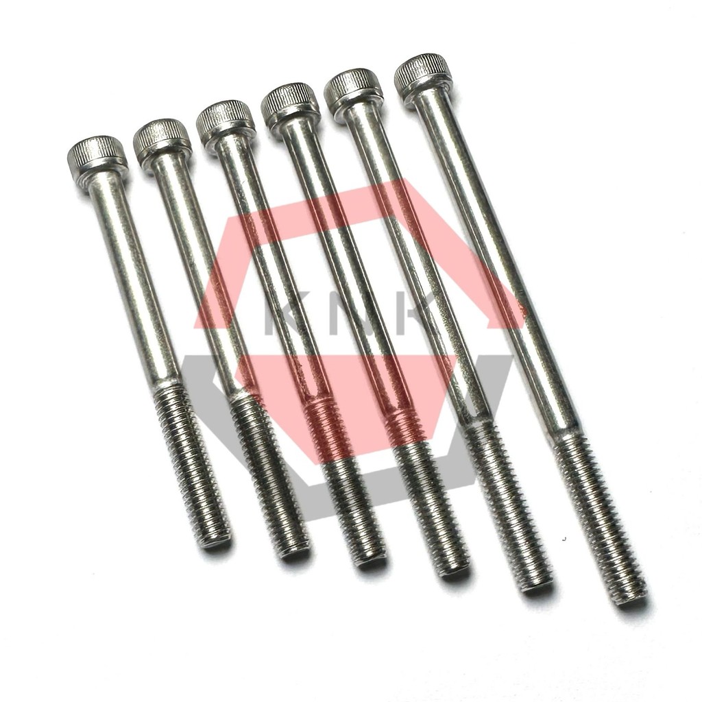 BAUT L HALF DRAT M6x80 STAINLESS STEEL