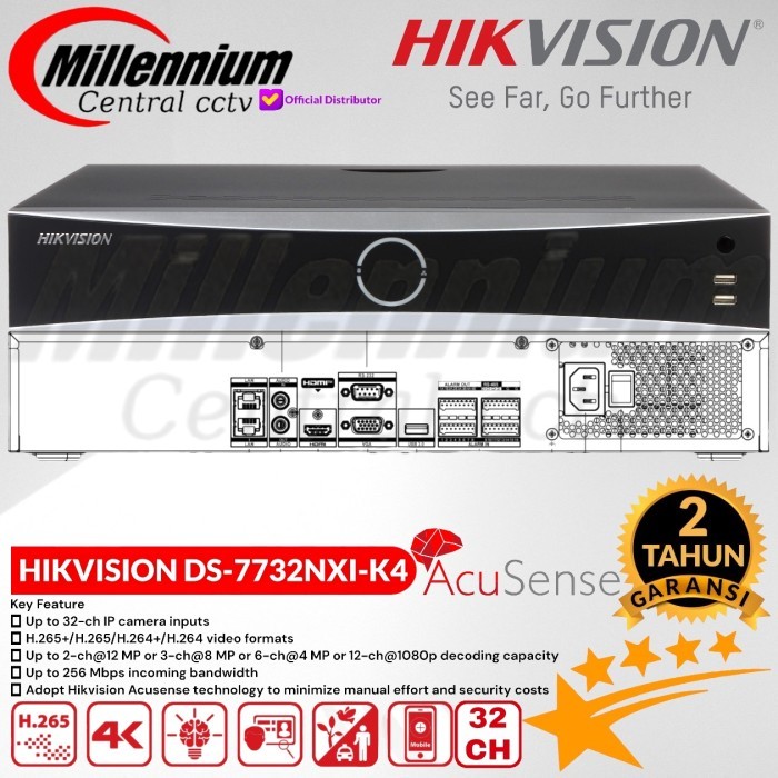 NVR 32 CHANNEL HIKVISION DS-7732NXI-K4