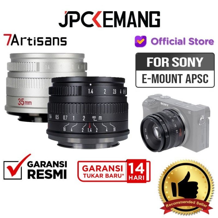 7Artisans 35mm f1.4 Sony E APSC 7Artisan 35 mm f/1.4 GARANSI RESMI