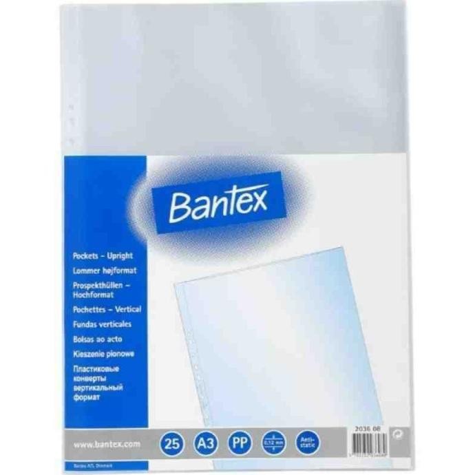 

TERMURAH - PP POCKET BANTEX A3 Portrait 2036 ANTIGLARE - ( PAK ISI 25 LEMBAR )